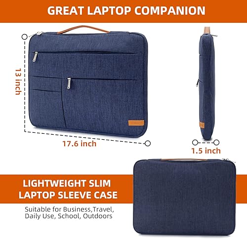 Miniatura 3 de KINGSLONG - Funda de 17, 17.3 pulgadas para laptop, delgada y ligera, para transporte de libreta, computadora laptop, para hombres y mujeres, ajuste