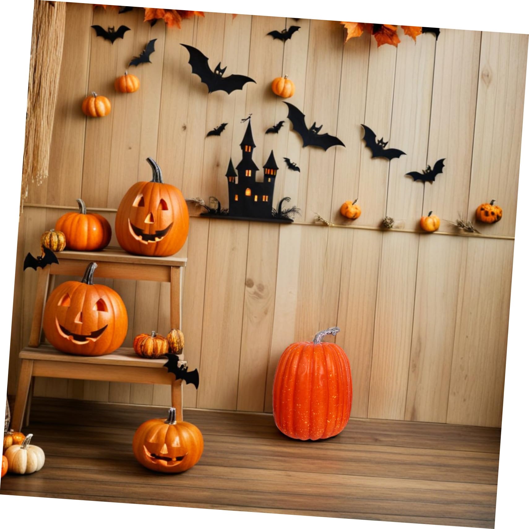 Alipis 14 Piezas Calabaza De Espuma De Simulación Calabazas De Cosecha Falsa Suministros para Fiestas De Cosechar Naranja
