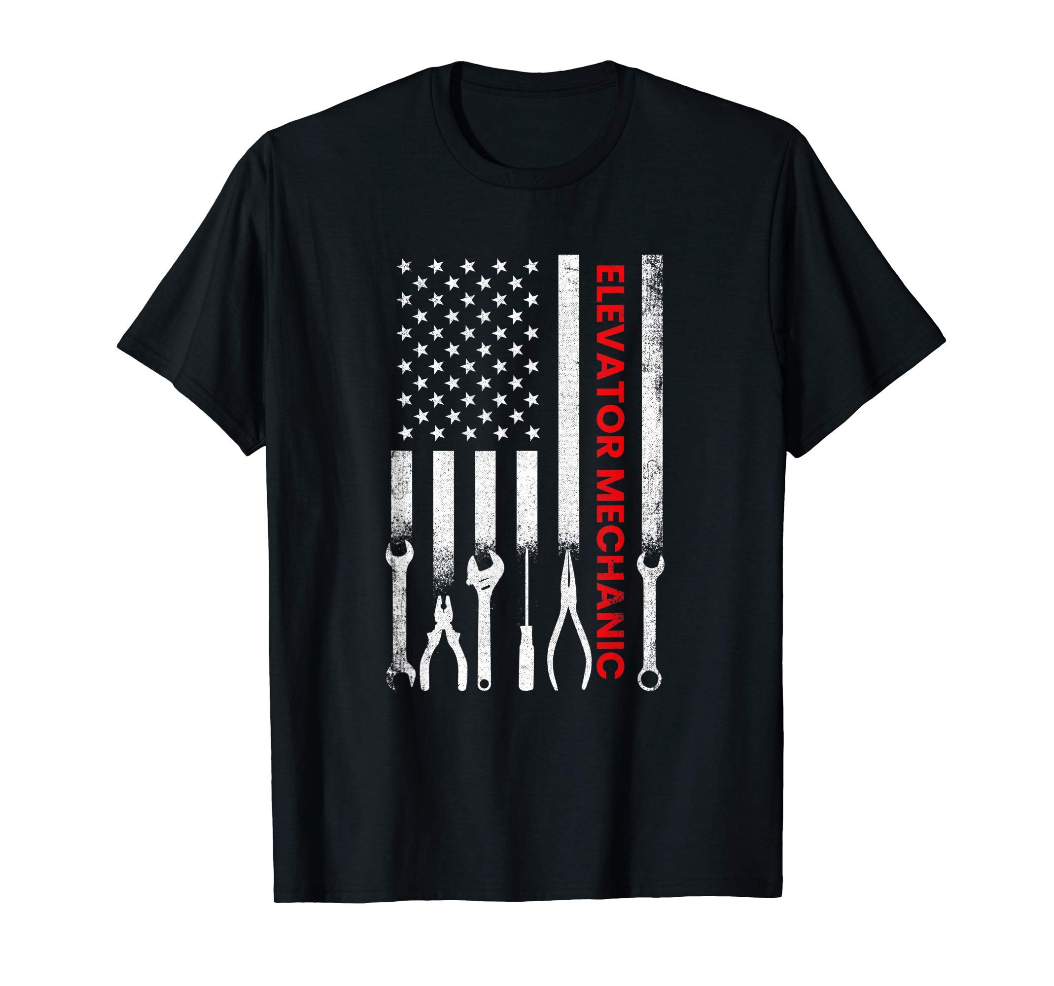 elevator mechanic apparelelevator mechanic American Flag, elevator mechanic T-Shirt