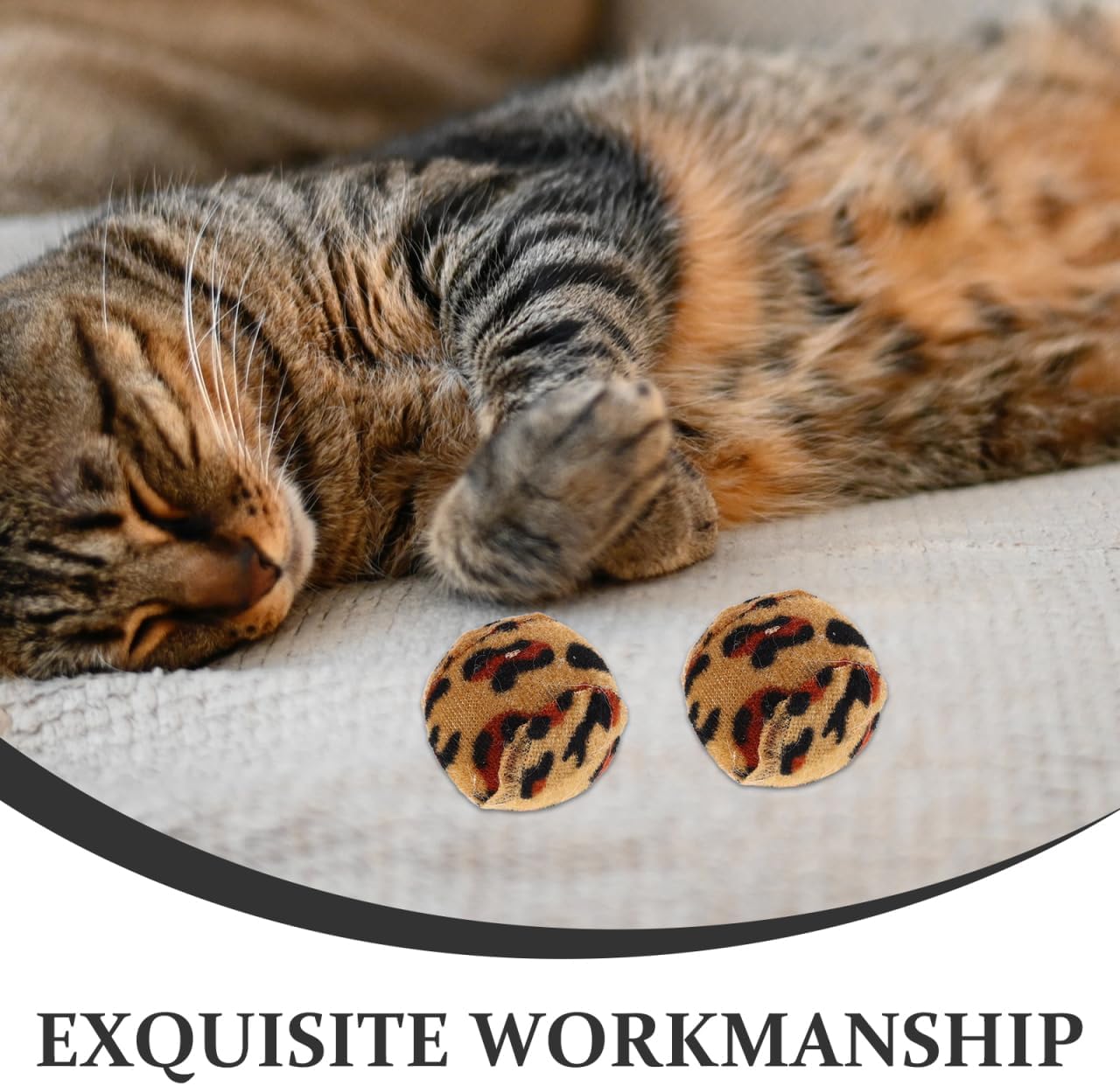 Milisten Cat Ball Toy 10 Pack - Interactive Leopard Print Plush Balls for Indoor Kittens and Cats - Lightweight Kitten Exercise Toys for Chasing Batting and Playtime Fun