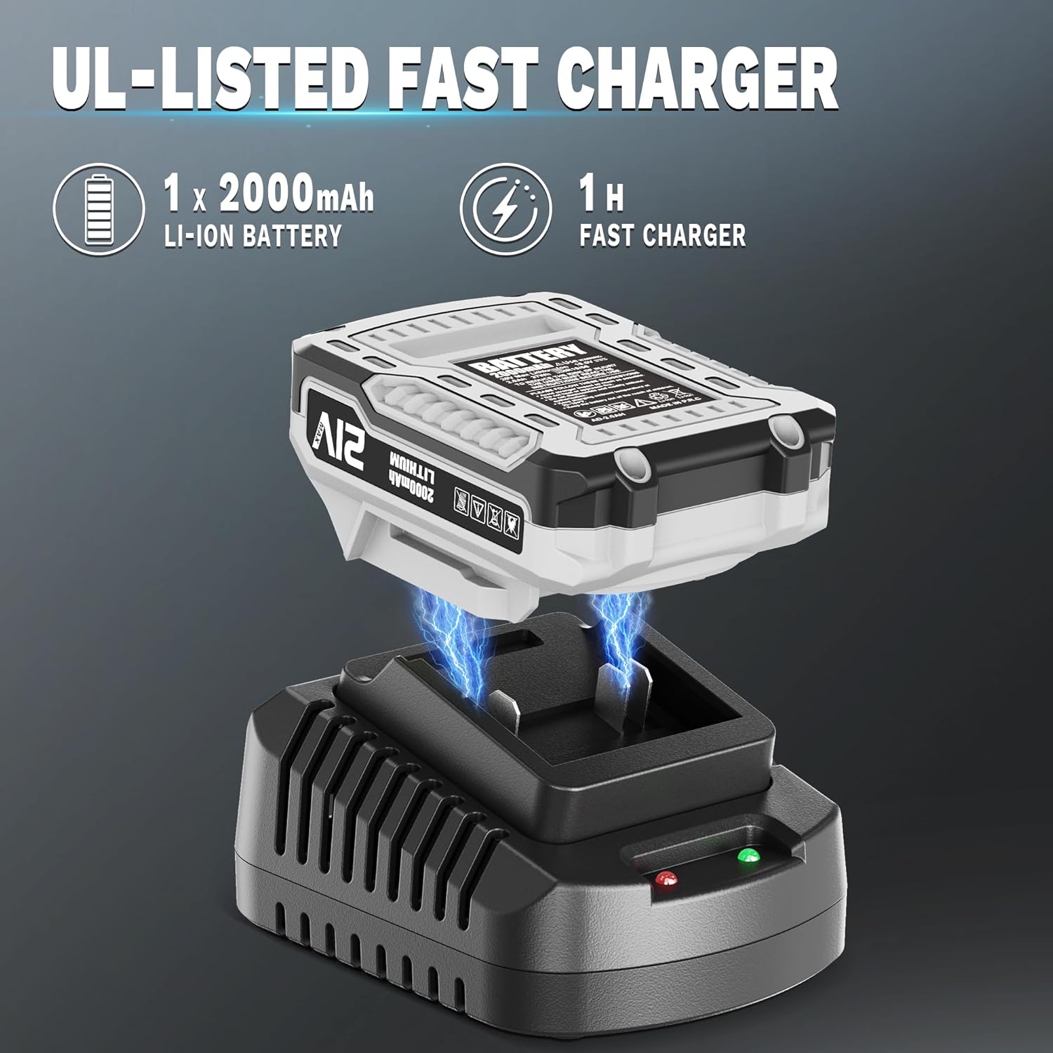 Ultra-Lightweight Cordless Leaf Blower, 400 CFM/130 MPH Powerful Electric Blowers with Battery and Charger, 20V Leaf Blowers for Blowing Dry Leaves, Deck, Driveway & Tight Spaces