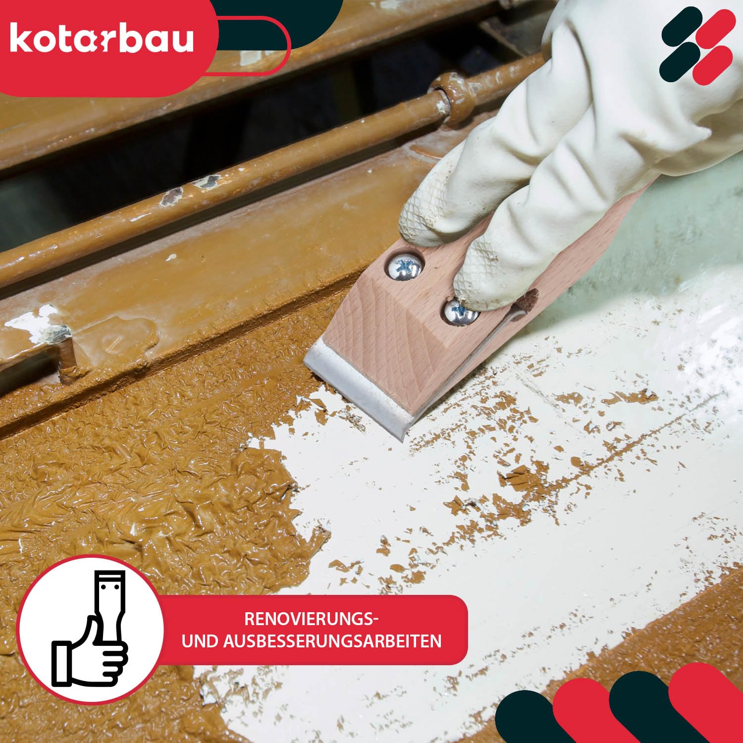 KOTARBAU Grattoir 40 mm avec Manche en Bois pour travaux de menuiserie décapage de Peinture (Lot de 2)