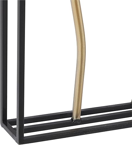 Miniatura 5 de Deco 79 Escultura de pared de árbol de metal para el hogar, rama con marco negro, juego de 2 arte de pared de 13 pulgadas de ancho, 36 pulgadas de