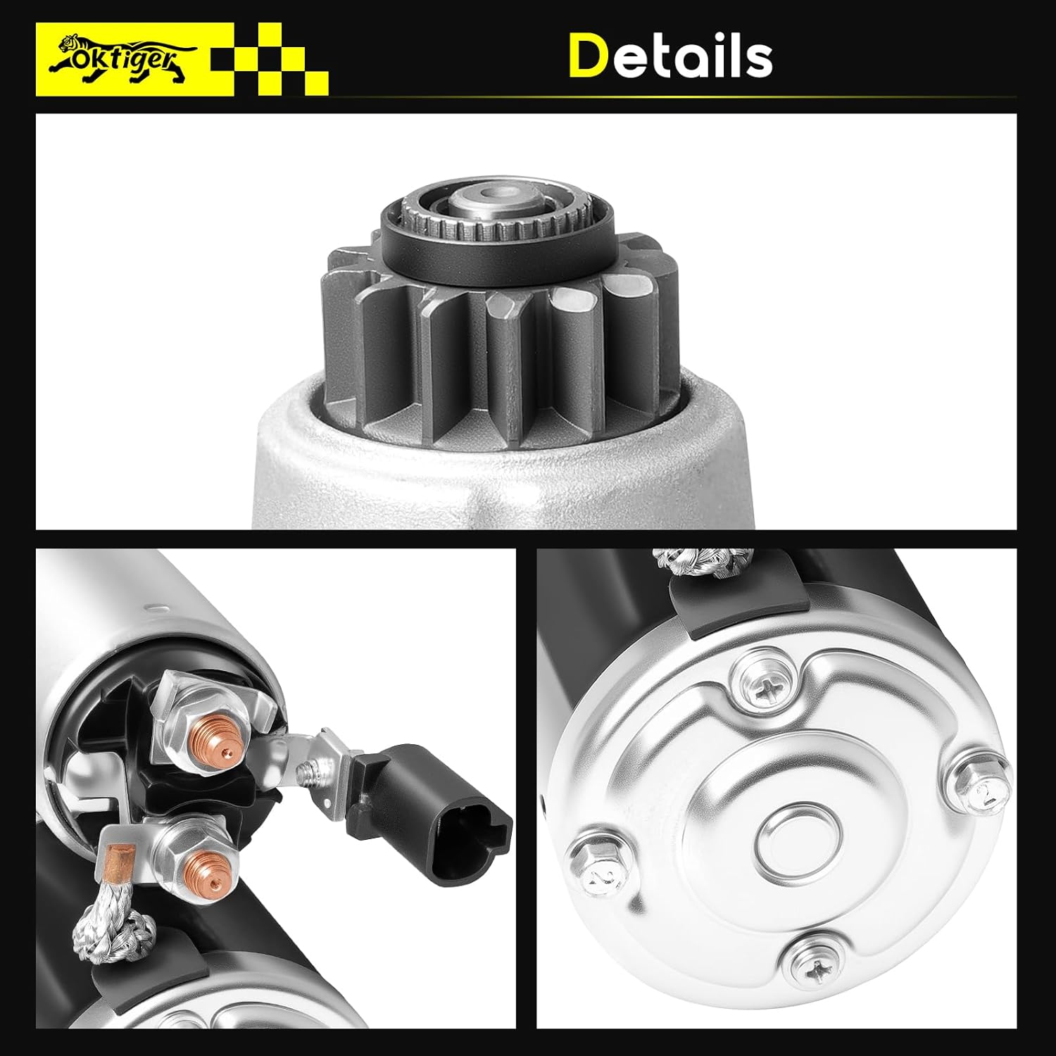 Oktiger New Starter Motor Fit for Nissan Altima 2007-2014, Maxima Murano 2009-2014, Pathfinder 13-18, Quest 11-15 for Infiniti JX35 2013, QX60 14-18, 3.5L 12V 1.7KW 13T CCW, OE# 410-48279,23300JA12A