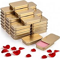 Vista 7 de Norme 40 Piezas Caja de Almacenamiento de Lápiz Labial Pequeño con Tapa Deslizante Superior Rectangular Contenedores Metálicos con Tapa para Lápiz