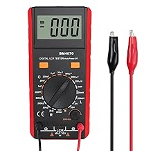 CAMWAY LCR Meter LCD Capacitancia Inductancia Resistance Tester Medidor de medición Autodescarga pF nF μF con pantalla de rango amplio