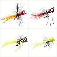Vista 3 de Bass Popper Fly Dry Fly - Kit de moscas de pesca con mosca seca Panfish Bass Fishing Popper Topwater Cebo