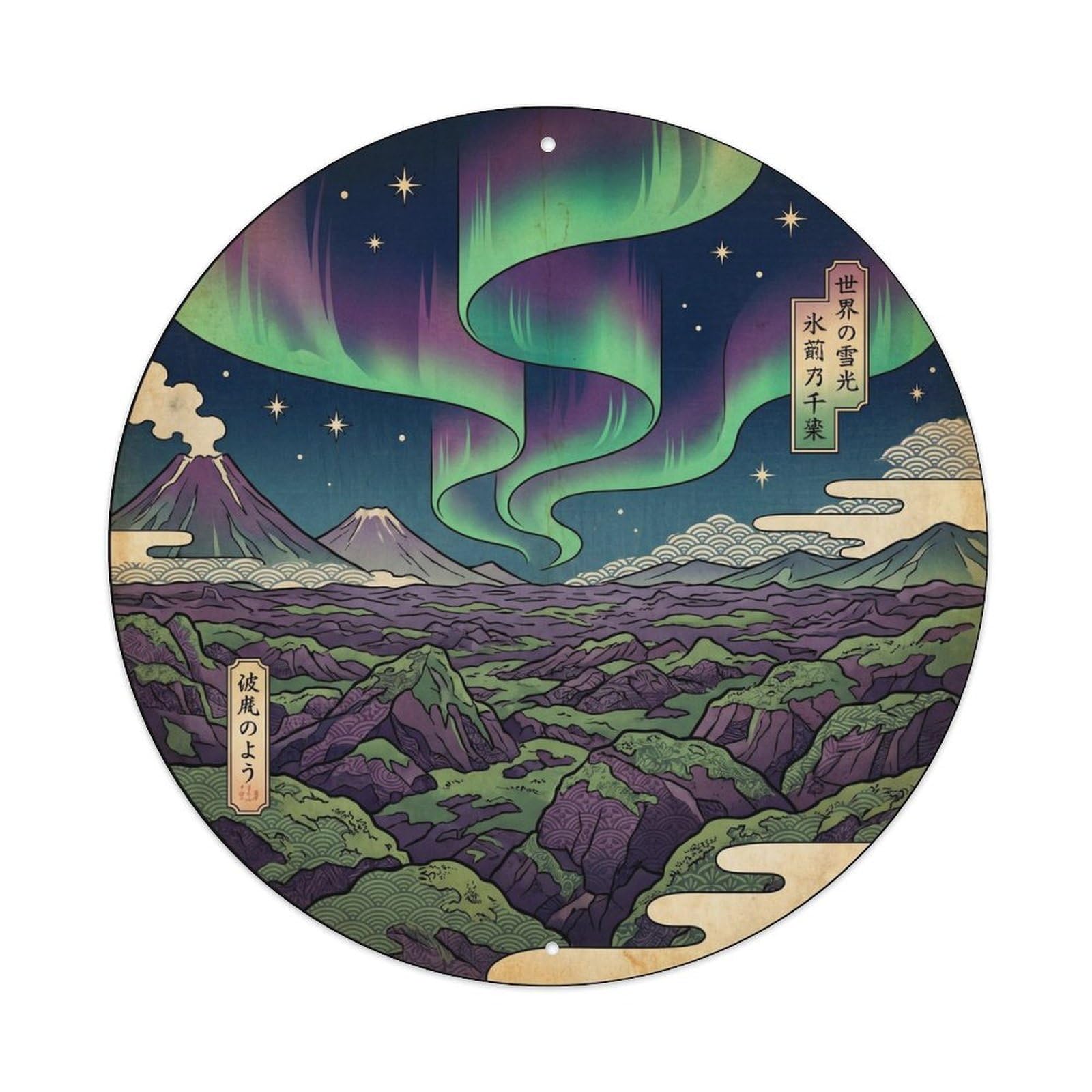 Northern Lights Lava Farm Iceland Travel Ice Cave Metal Tin Sign