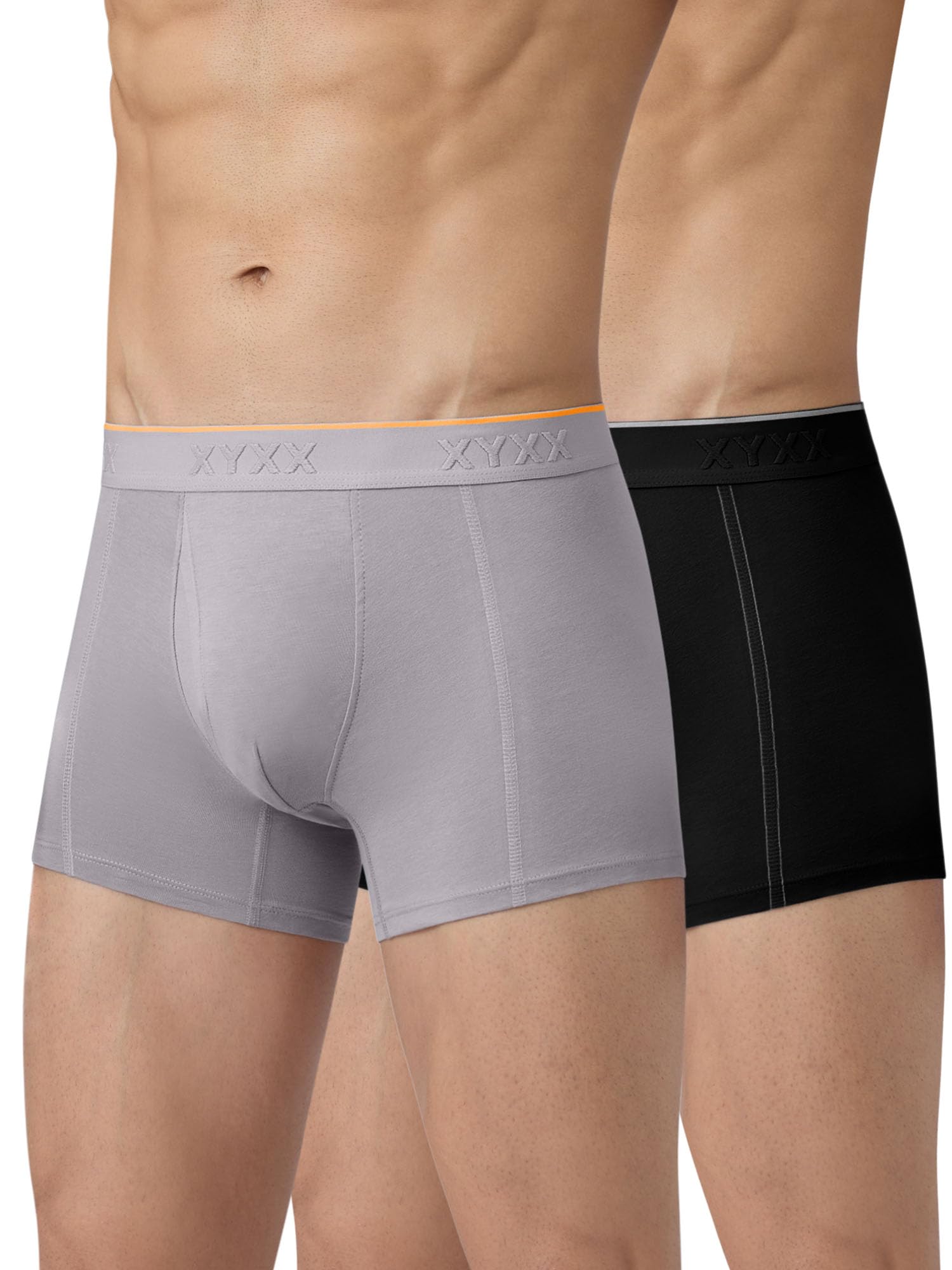 xyxx Men's Crux 100% Super Combed Cotton Regular Fit Solid Antibacterial Trunks with No Marks Waistband (Pack of 2)-picture-15
