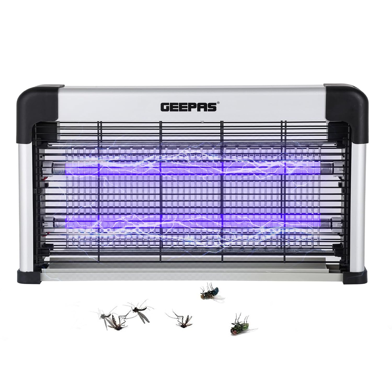 Geepas Powerful Fly Zapper | Professional Electric Indoor Insect Mosquito Bug Moth Killer, Bug Zapper or Any Pest Killer Zapper | UV Bulbs for Home & Commercial Use | UK 3 Pin Plug - 2 Years Warranty