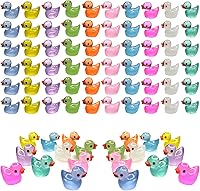 Vista 7 de 100 piezas Mini patos luminosos y patos de resina para decoración de micro jardín y casa de muñecas