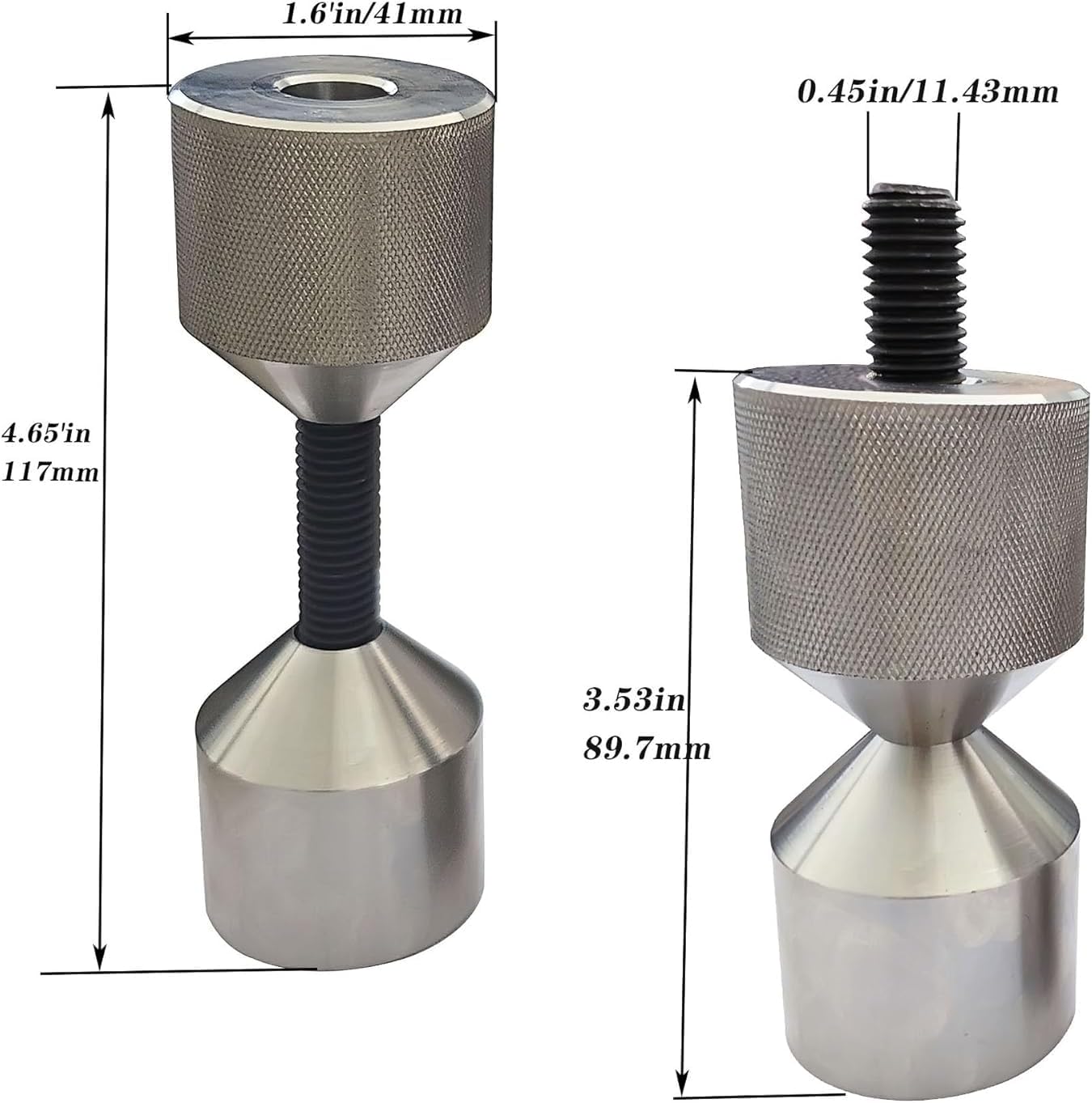 2PCS Flange Two Hole Pins 1-5/8” Detachable Flange Double Hole Built-In Bubble Level 6061,Detachable Double Hole Flanges (2PS 1-5/8")