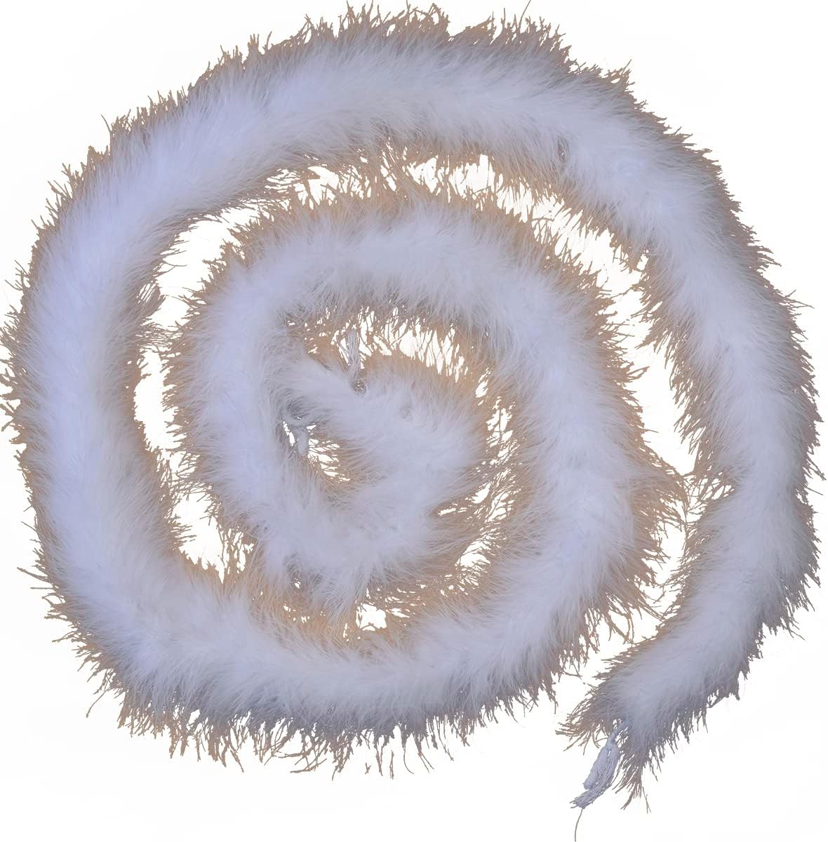 2 Yards 22g White Fluffy Marabou Feather Boa for DIY Craft Sewing Trim Home Wedding Party Christmas Decoration - Image 7
