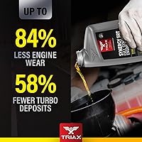 Vista 8 de TRIAX Synergy SRT 5W-20 Aceite de motor PAO-éster completamente sintético, drenaje de 12.4 mi, modificación por fricción molyboro, licencia API SP