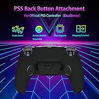 Vista 2 de Accesorio de botón trasero para controlador PS5 con función turbo y kit de paletas traseras con tablero de actualización y carcasa trasera