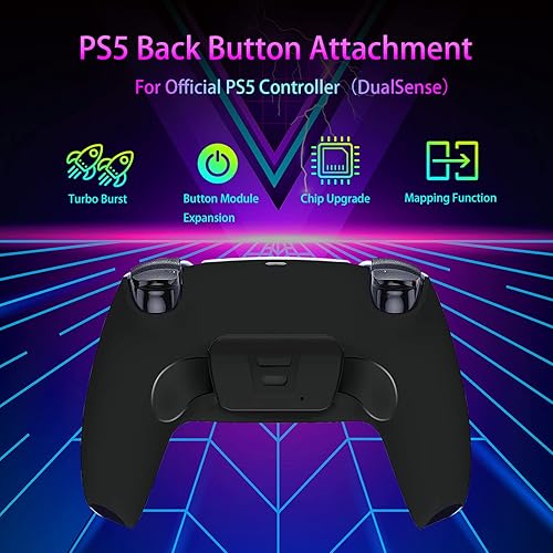 Miniatura 2 de Accesorio de botón trasero para controlador PS5 con función turbo y kit de paletas traseras con tablero de actualización y carcasa trasera