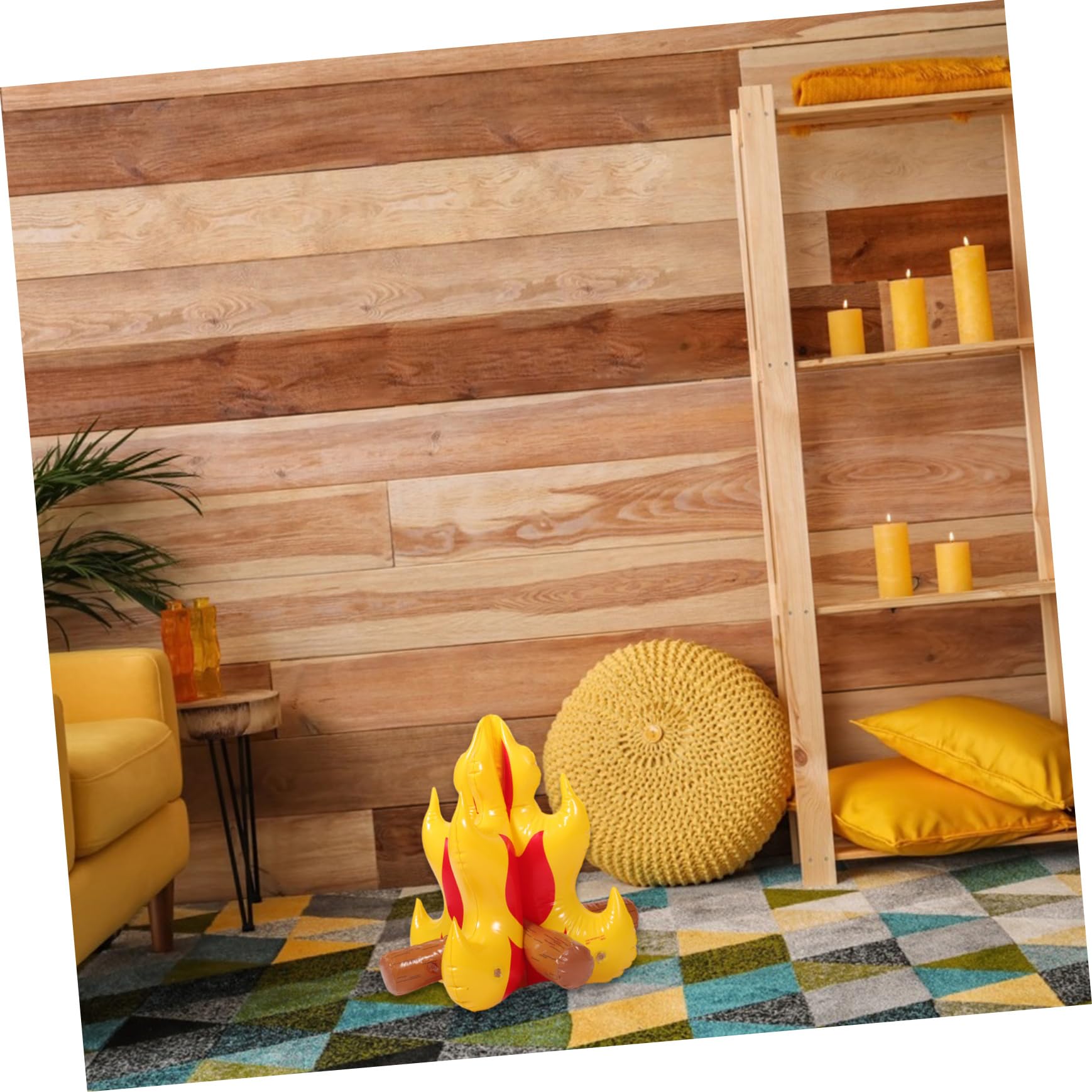 GAROZATION Inflatable Campfire Toy Fire Prop for Boys and Girls Portable PVC Bonfire Decor for Birthday Halloween Christmas