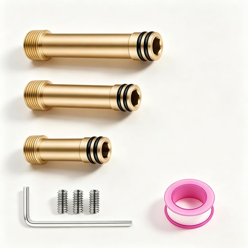 1247984, 1247985, 1247986 Shower Elbow Supply Adapter, Brass Extender Compatible with Kohler K-98350 Awaken Wall Supply Elbow, Shower Drop Elbow Wall Mount Replacement Kit