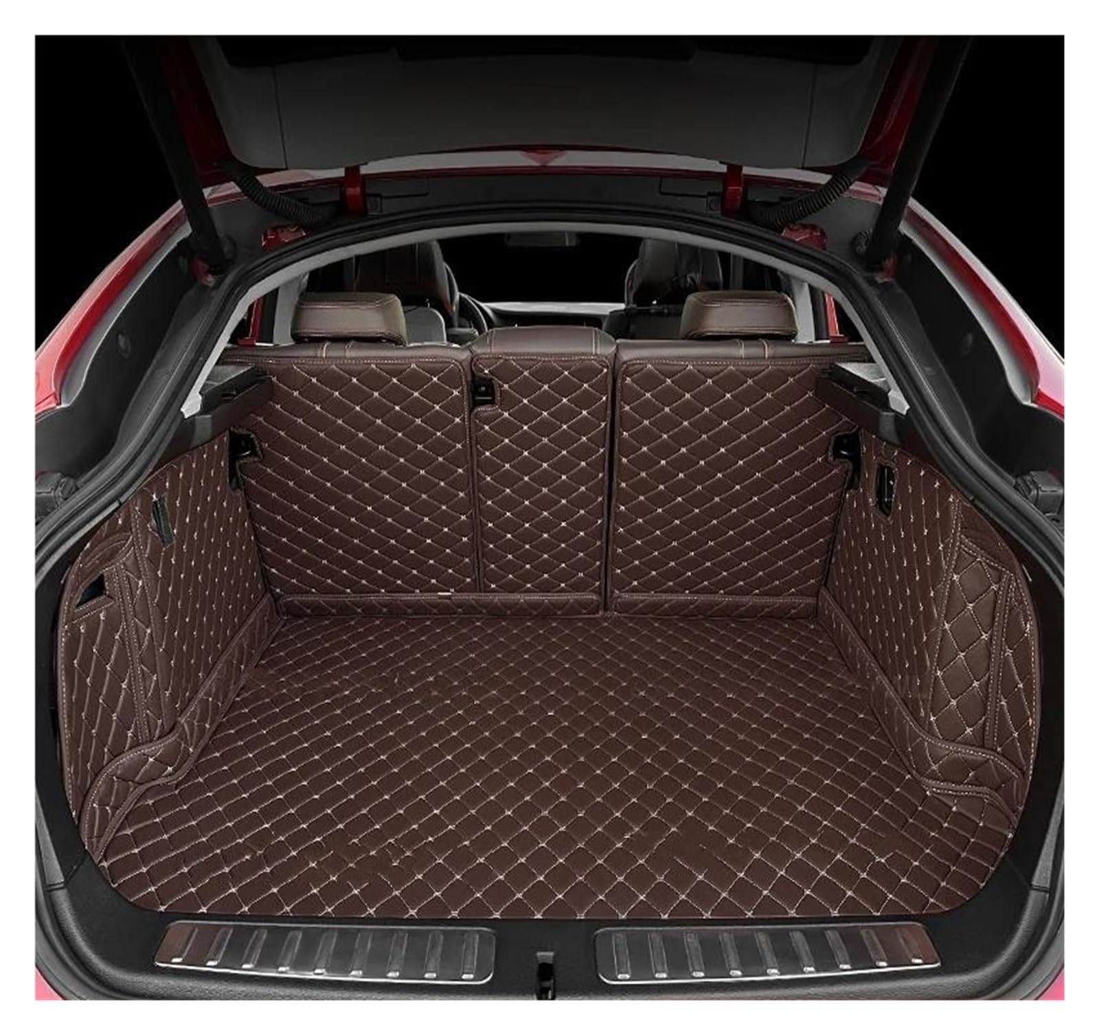 Tapis de coffre pour Range Rover Evoque 2016-2021 bâche protection marron - 4