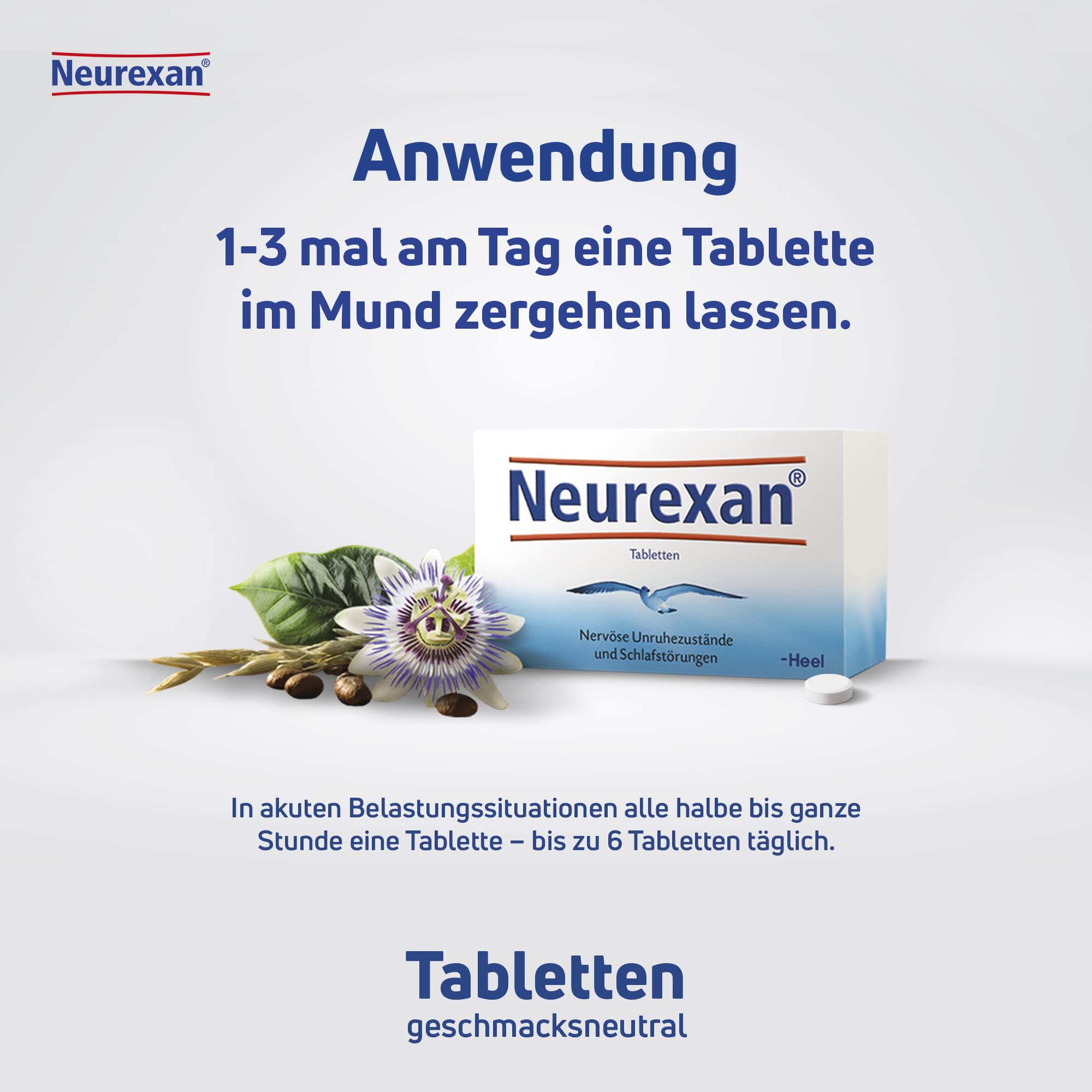 Neurexan 500 Tabletten – Die natürliche Alternative zu Schlaftabletten | Einschlafhilfe bei nervöser Unruhe und Schlafstörungen, Beruhigt und entspannt am Tag - fördert den Schlaf in der Nacht