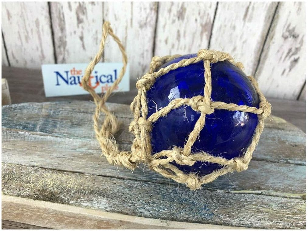 3" Blue Glass Fishing Float Fish Net Buoy Ball