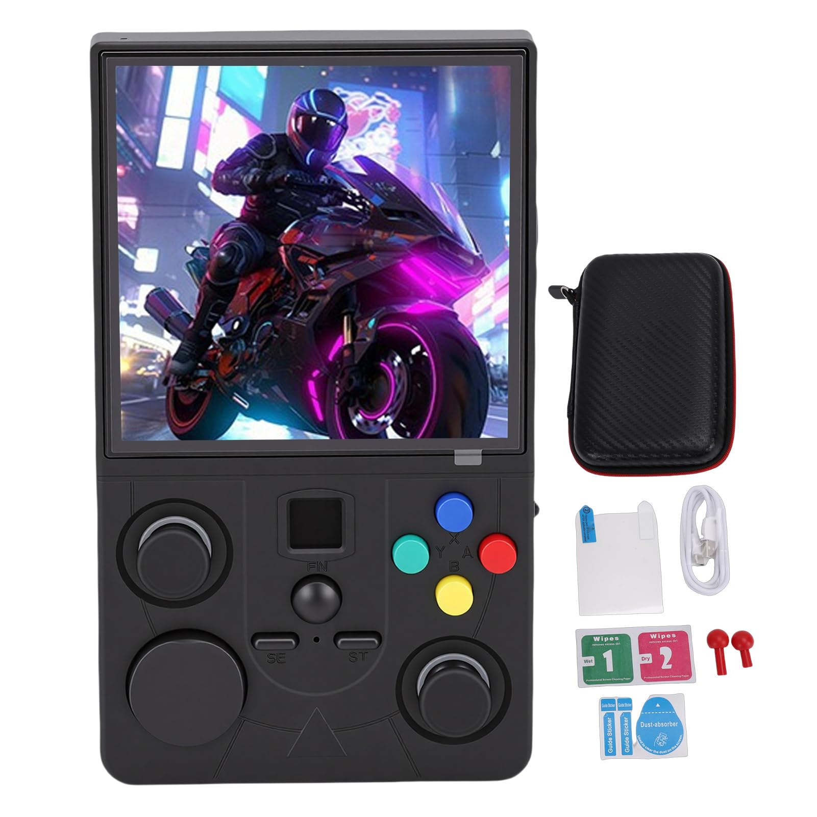 Console di Gioco Portatile retrò Console di Gioco Portatile Ricaricabile con Supporto Multiplayer WiFi Schermo HD da 4 Pollici per i Giocatori in Movimento (128G)