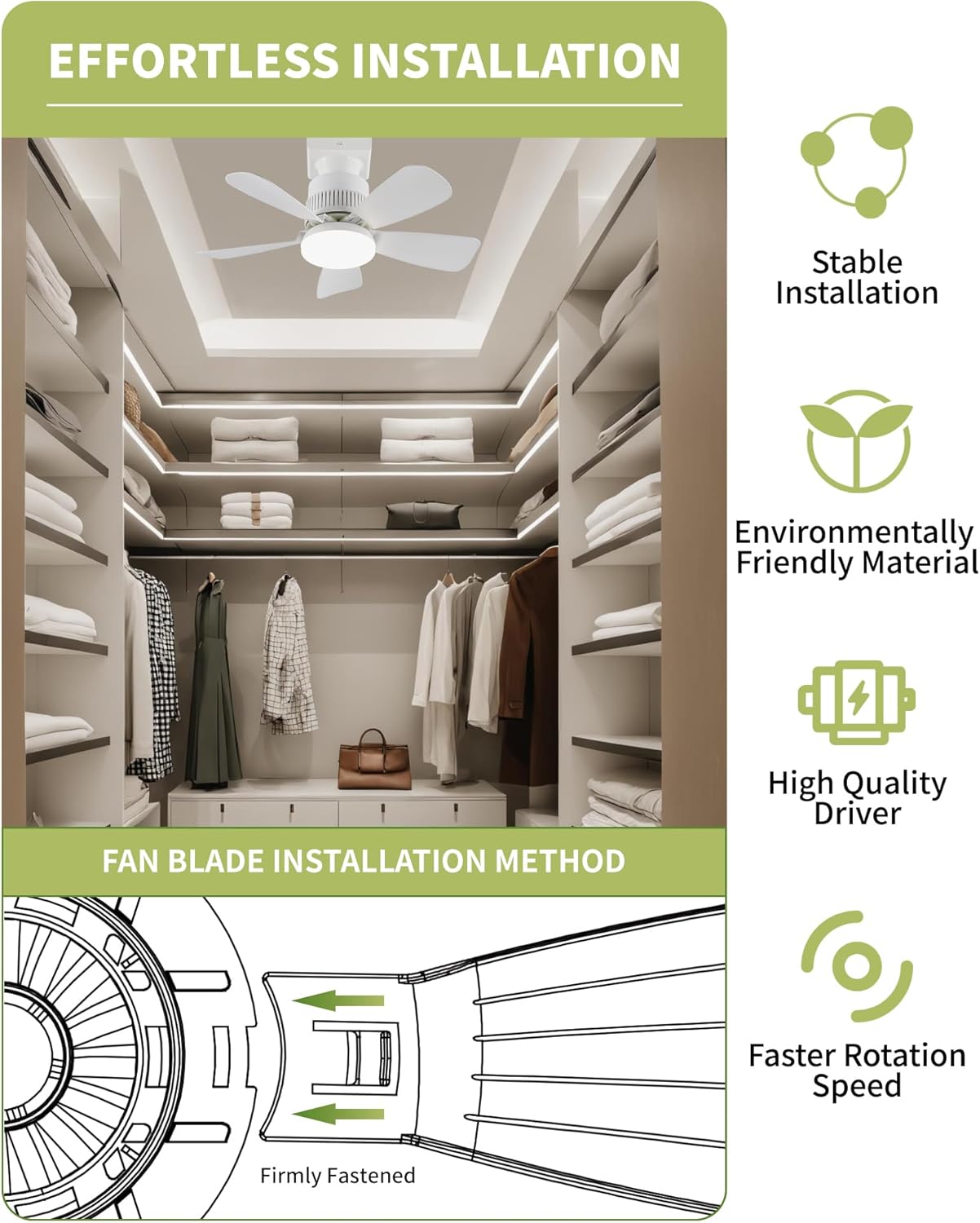 Socket Light Fan with Remote (Pairing Required), Socket Breeze Ceiling Fan, Screw in Fan and Light Combo, light socket fan 200% Airflow, Memory, Dimmable, For Garage, Laundry, Porch, Bedroom - Image 6