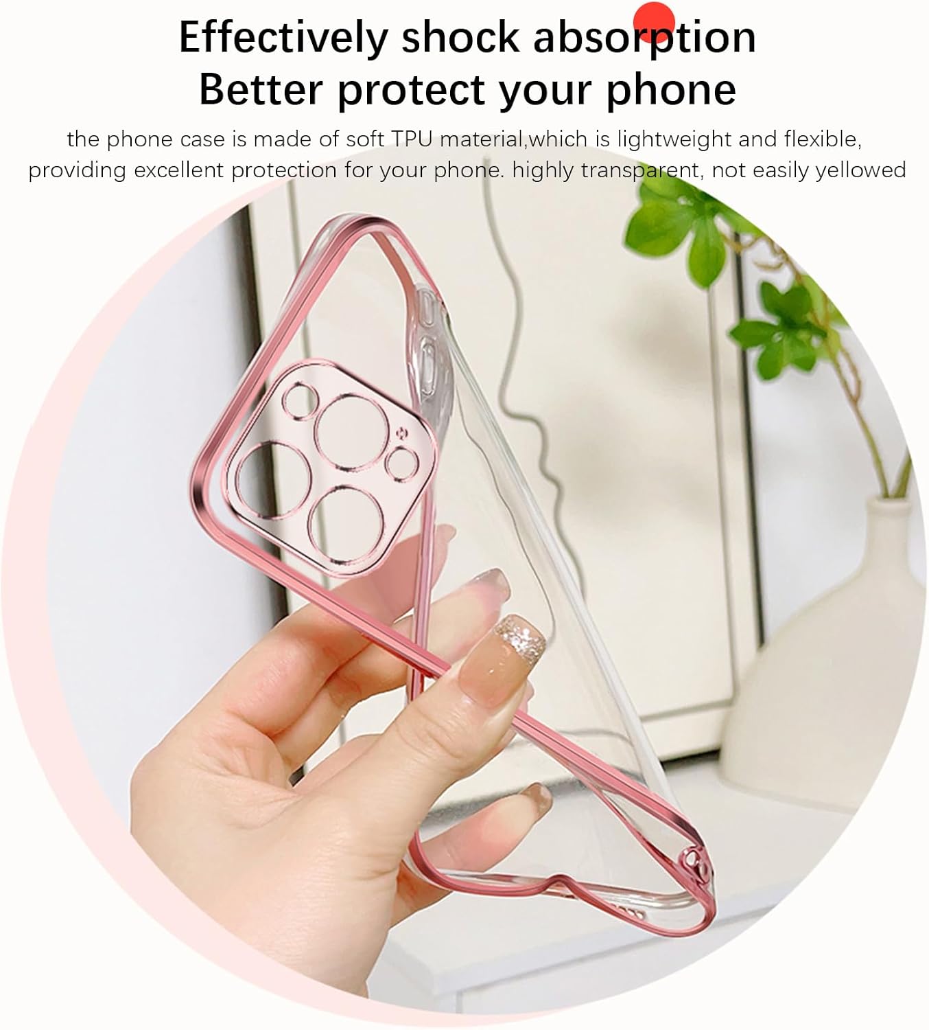 for Samsung Galaxy Note 10 Case Soft TPU Luxury Plating Cute Bling Clear for Women Shockproof with Ring Kickstand [Glitter Card & Wrist Strap] Protection Cover for Note 10 (Glitter Pink) - Image 4