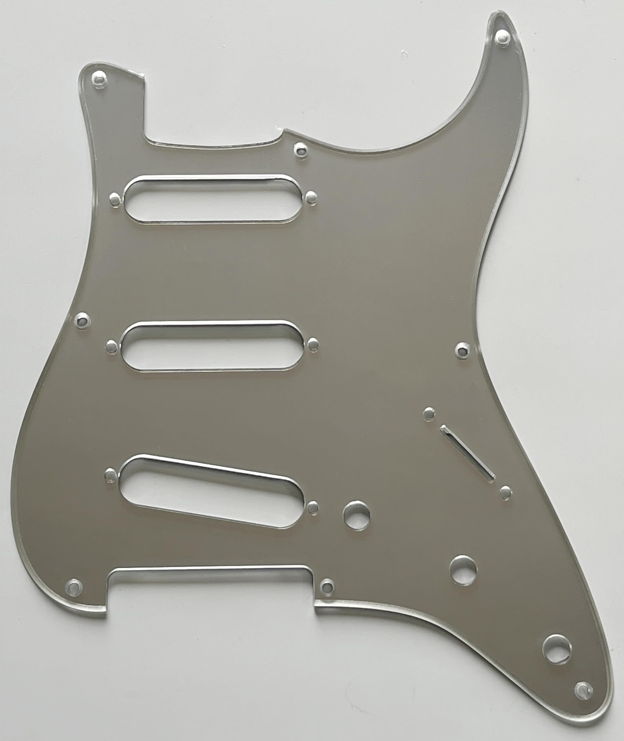 For Fit US Fender 57' 8 screw Stratocaster Style Guitar Pickguard (1 Ply Silver Mirror)