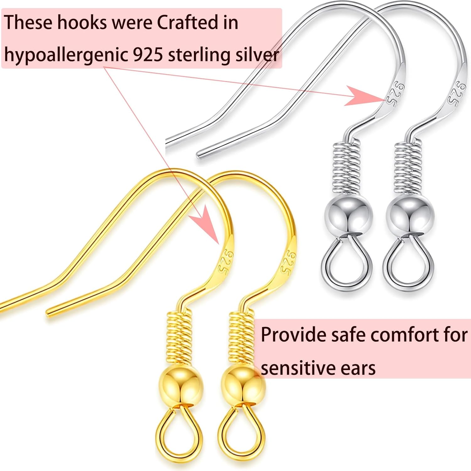 Wedding Earrings for Brides, Sterling Silver Hypoallergenic Earrings for Sensitive Ears Women, Cubic Zirconia Pearl Drop Teardrop Bridal Dangle Earrings for Bridesmaid Guest Statement Dangling Jewelry - Image 3