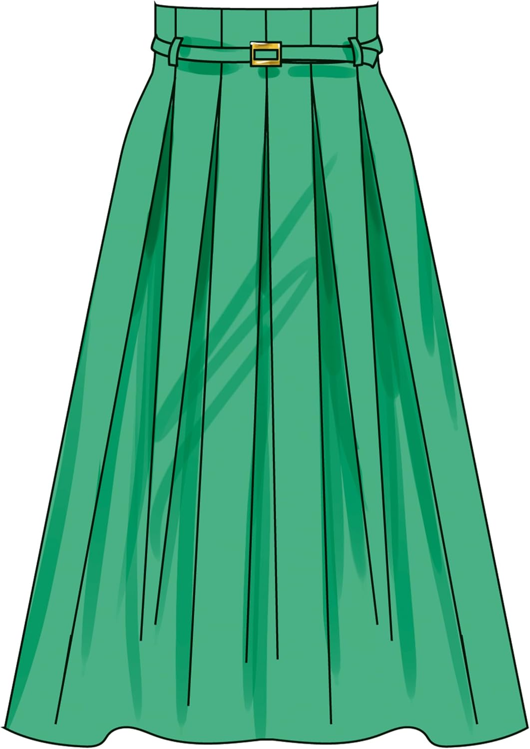 Simplicity SS3139H5 Misses' High-Waisted Pleated Skirt Sewing Pattern Packet, Design Code S3139, Sizes 6-8-10-12-14