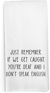 Funny Kitchen Towels, Sarcastic Funny Gifts for Women Adult Humor Frineds Hand Towels Bathroom Decor, Humorous Friendship Gifts Dishcloths Dish Towel for Kitchen 16X24 Inches