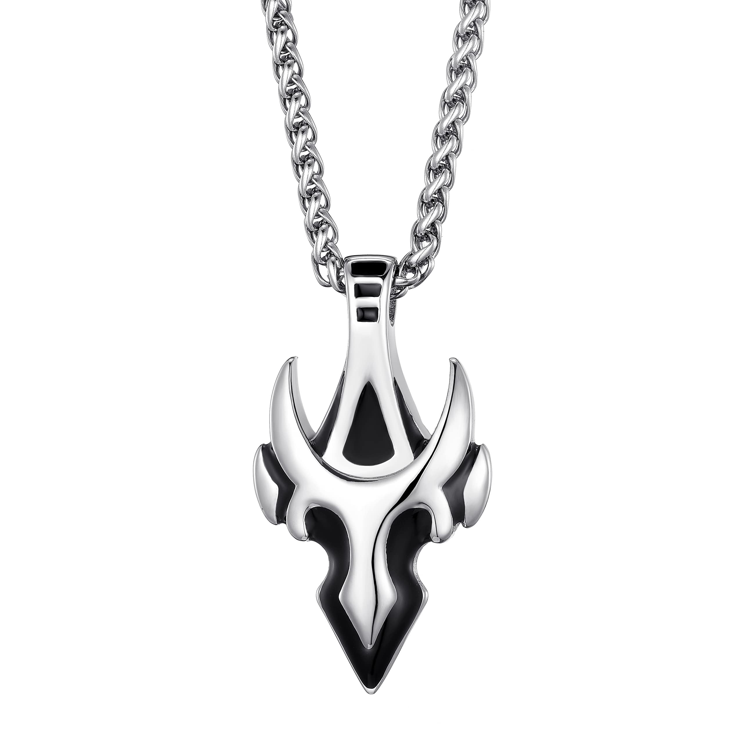 vicima Mens Arrow Necklace Taurus Pendant Chain for Men 24 Inch Stainless Steel Chain