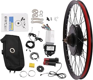 20/26/27.5/29 Inch Ebike Conversion Kit 48/72V 0.75/1/2KW Rear Wheel E Bike Motor Conversion Hub Electric Bicycle Wheel, 9 Speed Rear Wheel Motor Kit with Controller, LCD Display, PAS No Batteries