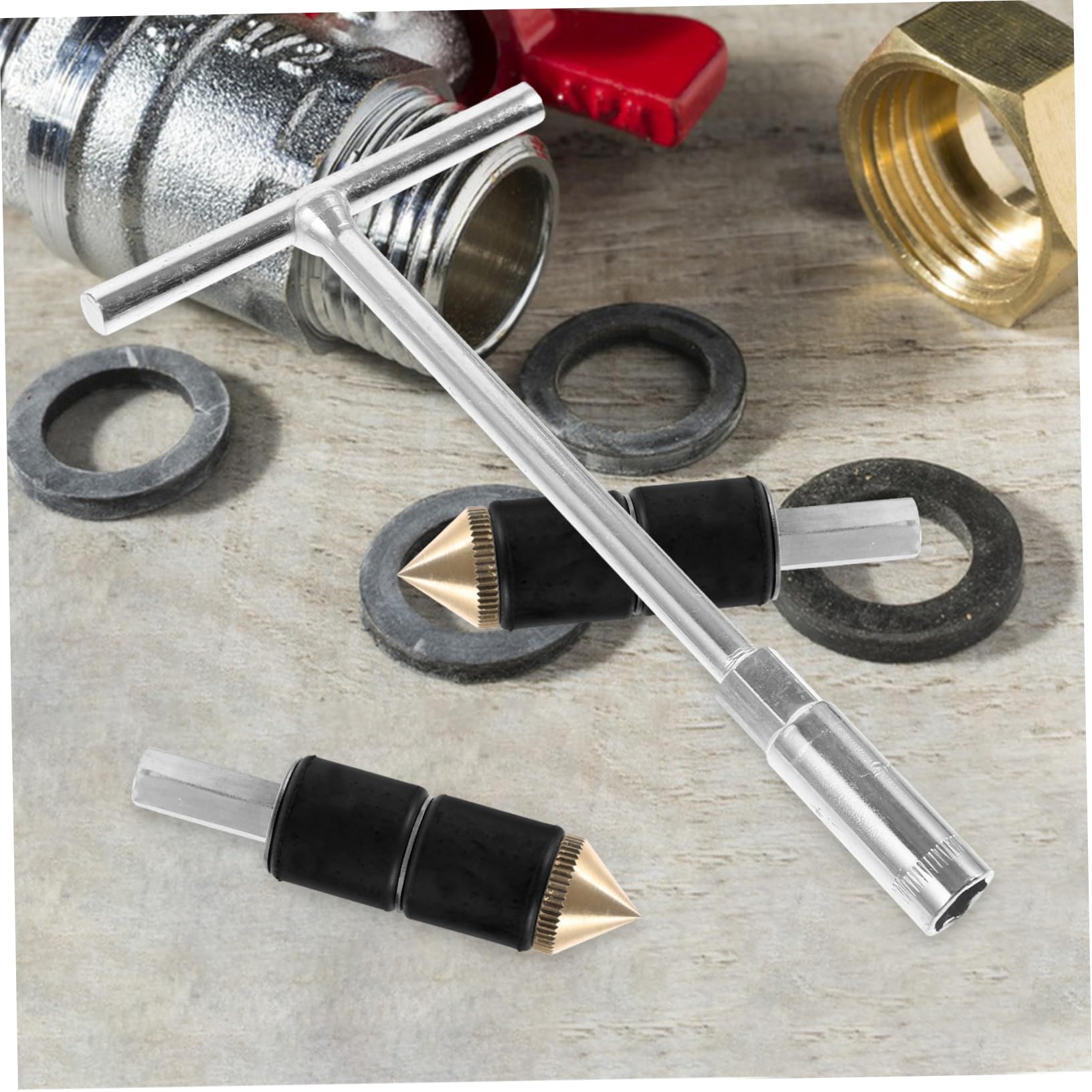 Uonlytech Llave De Tope Para Tubería De Agua Termofusible Con Pasadores De 1/2 3/4 Y 1 Pulgada Herramienta De Plomería Para Reparación De Fugas Fácil Y Versátil 6.69X3.77X0.51In