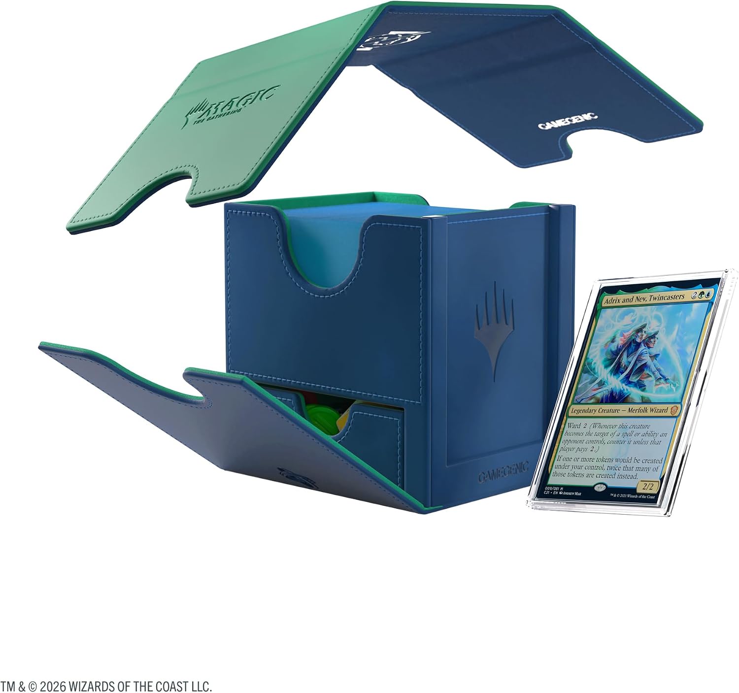 Gamegenic Magic: The Gathering Secrets of Strixhaven Sidekick PRO 100+ XL - Convertible Deck Box, Holds 100+ Double-Sleeved Cards, Sideloading Commander Display