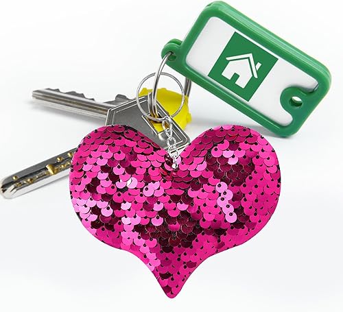 Vista 3 de Outee Llavero de lentejuelas 25 piezas de llavero de lentejuelas para cola de sirena, trébol, gato, animales, regalo de Navidad, regalos de fiesta