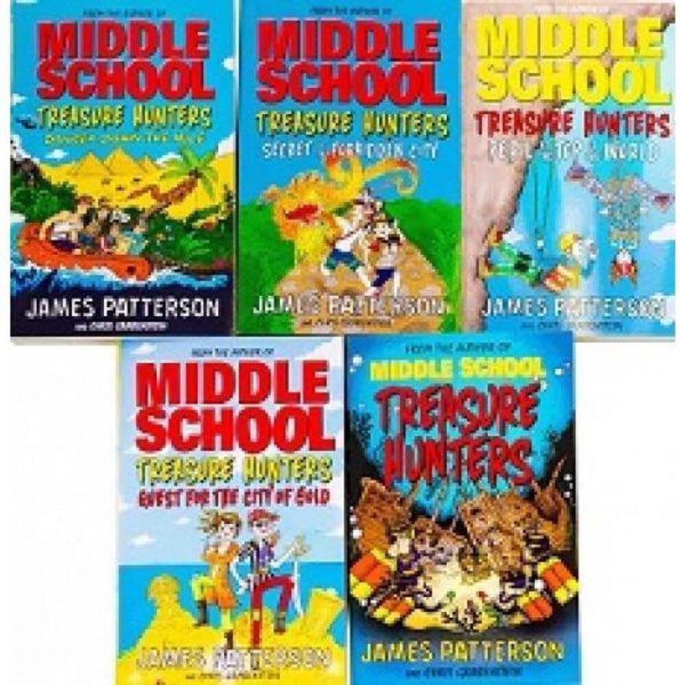 Middle School Treasure Hunters Series Collection 5 Books Set by James Patterson