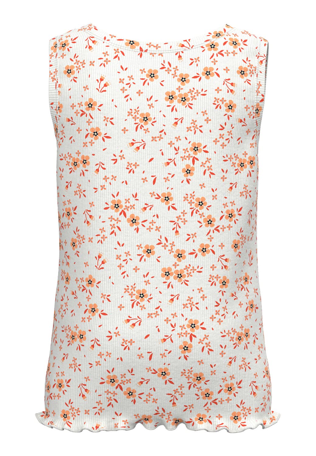 Bestseller A/S Dziewczęca koszulka z długim rękawem NMFVEMINNA Slim Tank TOP H, jasnobiała, 92, Bright White, 92 cm