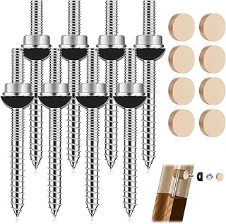 Shimeyao 8 Set Stair Handrail Bolt Kits Rails Fitting Fastener Easy Installation for Residential and Commercial Installation, Connect Handrails to Staircase Fittings and Newels