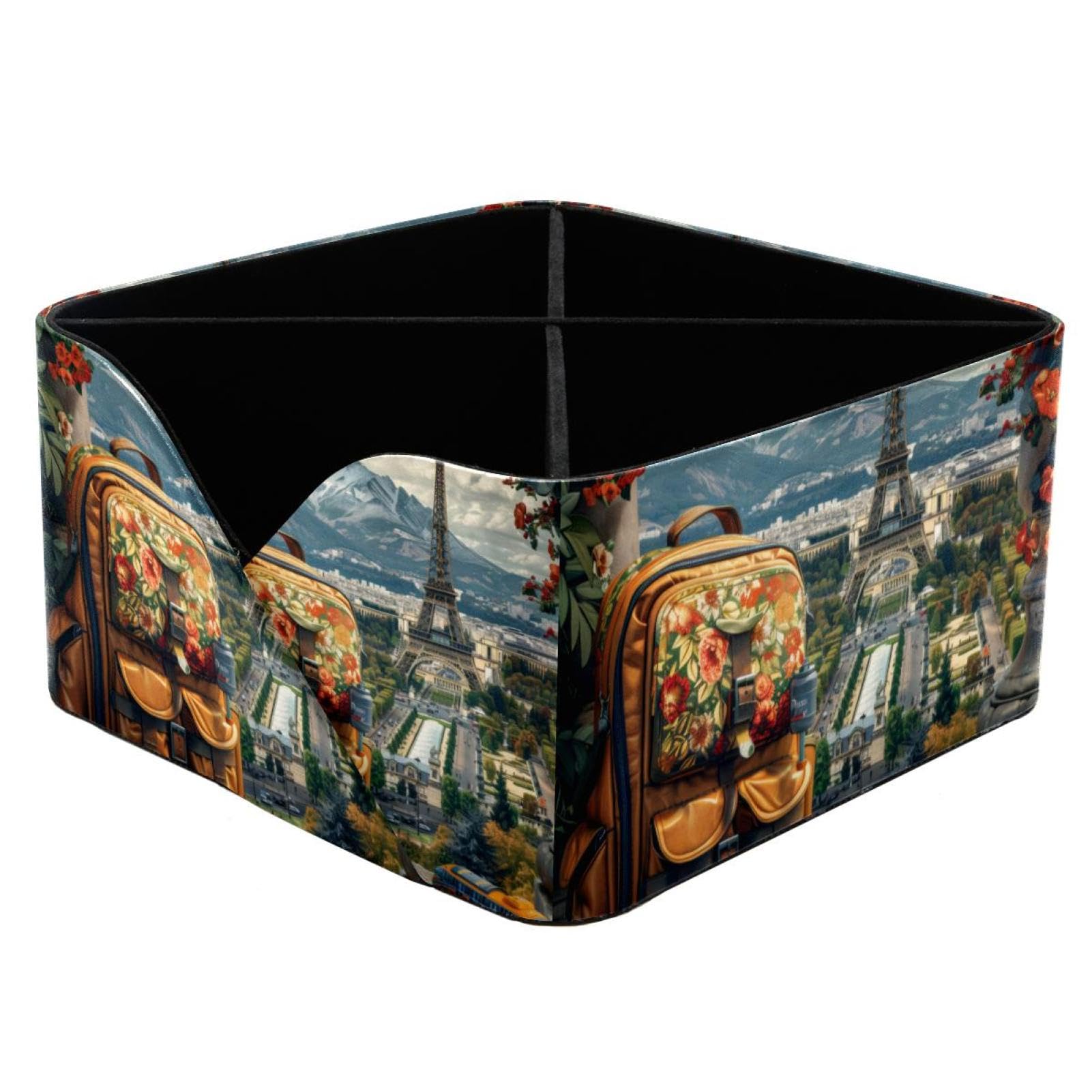 Porte-stylos rectangulaire paysage de voyage grand compartiment