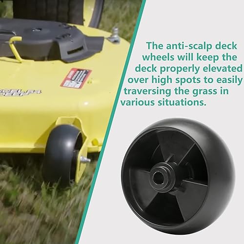 Miniatura 4 de Juego de 4 ruedas de cortacésped para cortacésped, repuesto 734-04155, 112-0677, compatible con Cub Cadet, MTD, Troy Bilt y más cubiertas de 42, 46,