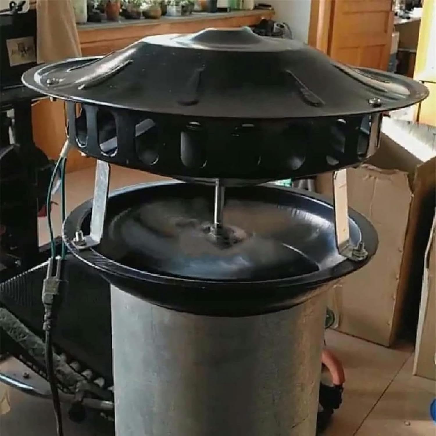 Chimney Fan 60W Induced Draft Fan, Kitchen Chimney Blower Fan Fireplace Exhaust Fan Household Exhaust ​Smoke Machine,21Cm