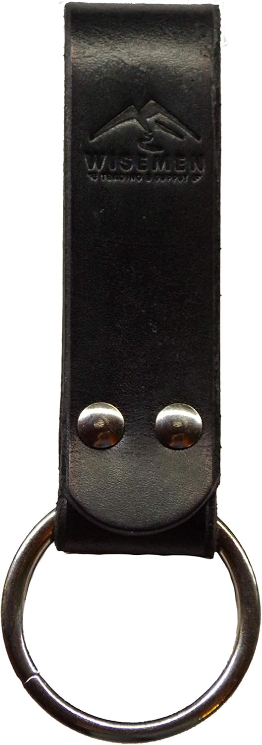 Wisemen Trading Dangler Loop Leather Belt Tool Holder with Metal Ring Made in USA