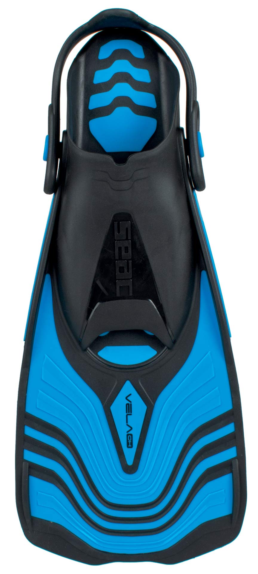 SEAC Vela Oh, Pinne Corte da Snorkeling e Nuoto in Piscina con Cinghiolo Regolabile Unisex Adulto