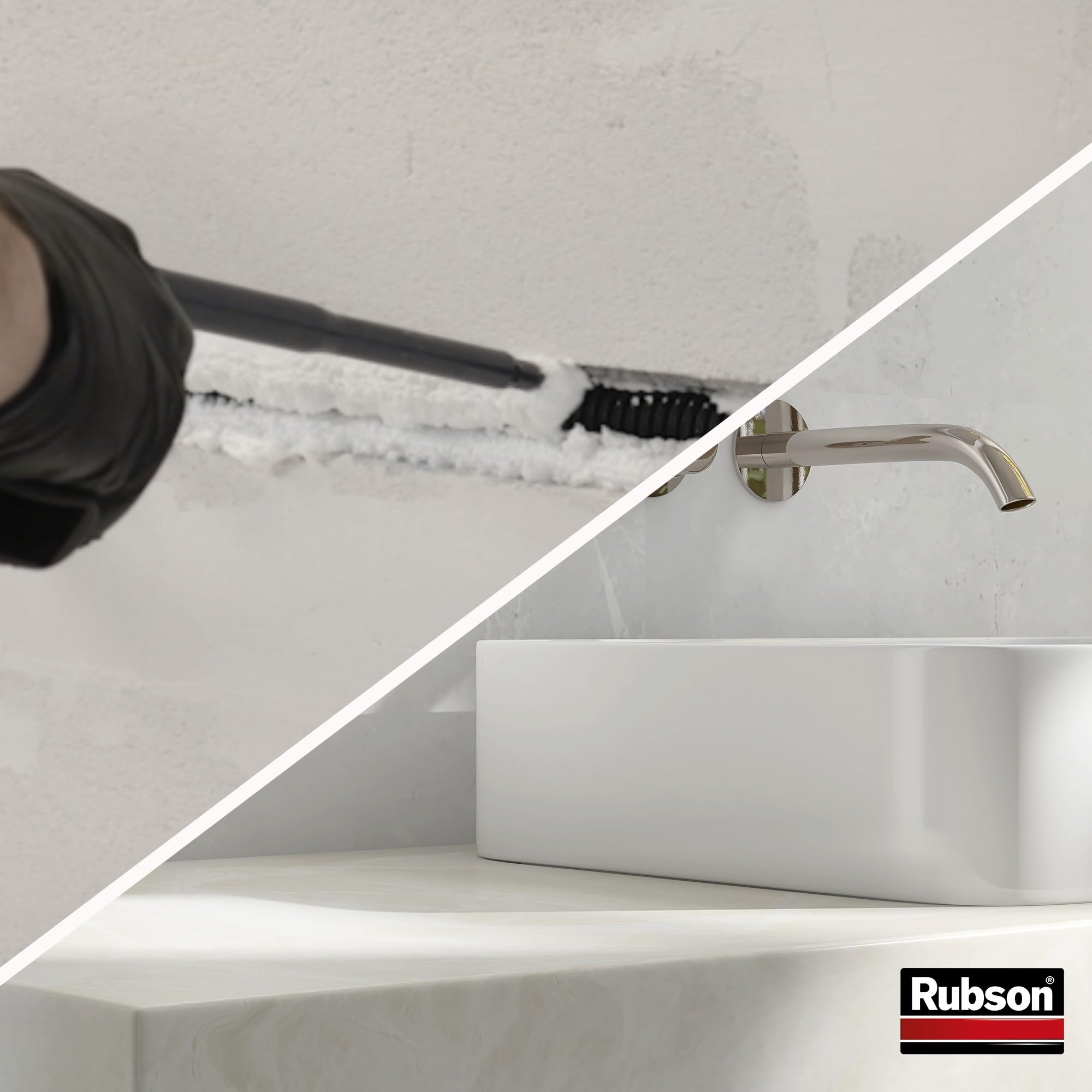 RUBSON Pistolet extrudeur pour mousses expansives, pistolet mousse polyuréthane, Noir