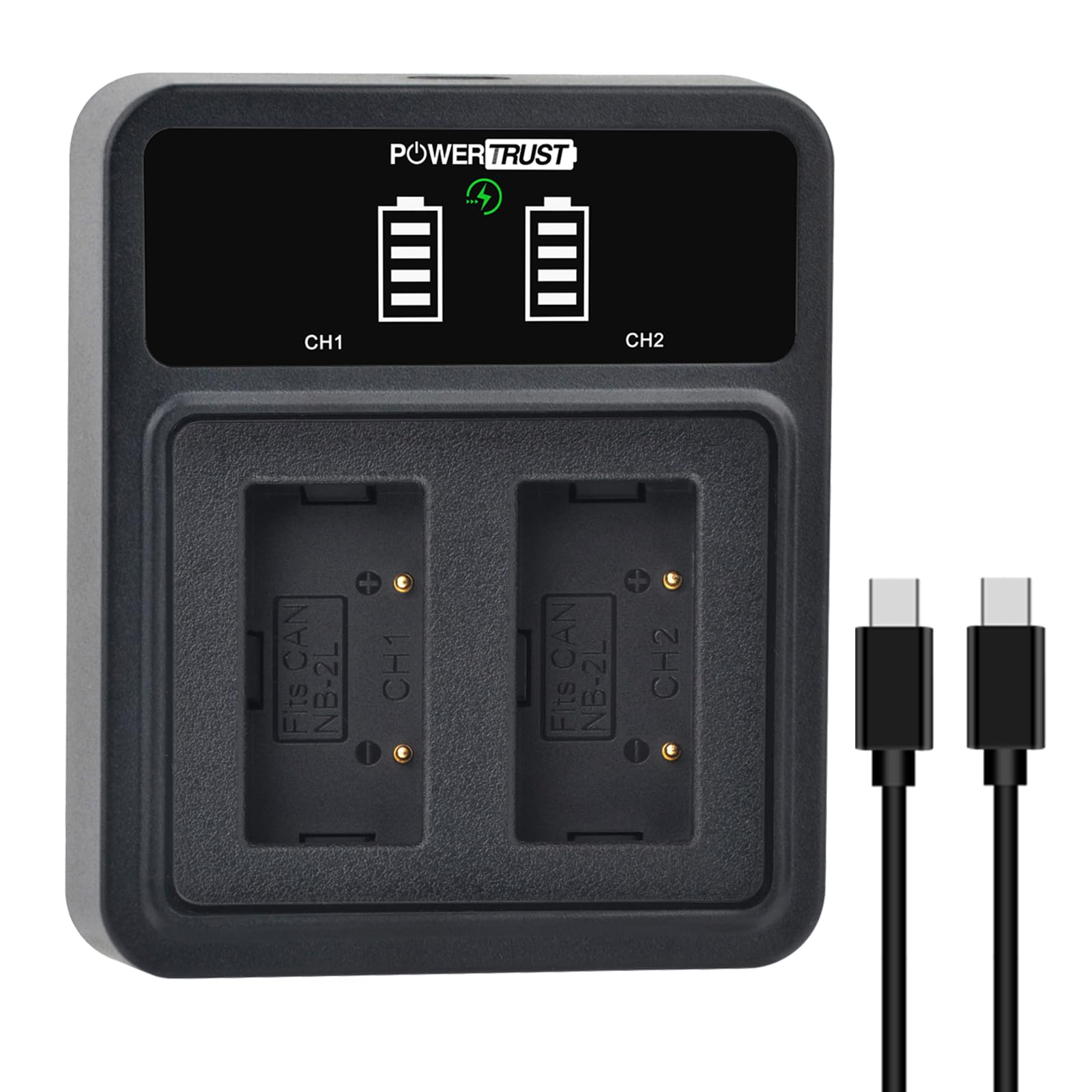 1400mAh NB-2L NB-2LH Akku mit LED-Doppelladegerät für Canon EOS 350D, 400D, PowerShot G7 G9 S30 S40 S45 S50 S60 S70 S80 Kameras