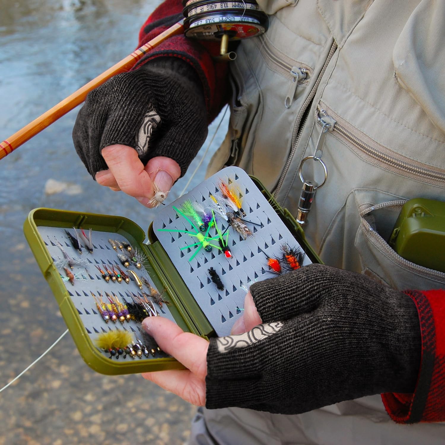 Palmyth Wool Fingerless Fishing Gloves - Warm for Men & Women: Cold Weather Fly Fishing, Ice Fishing, Photography & Hunting - Image 3