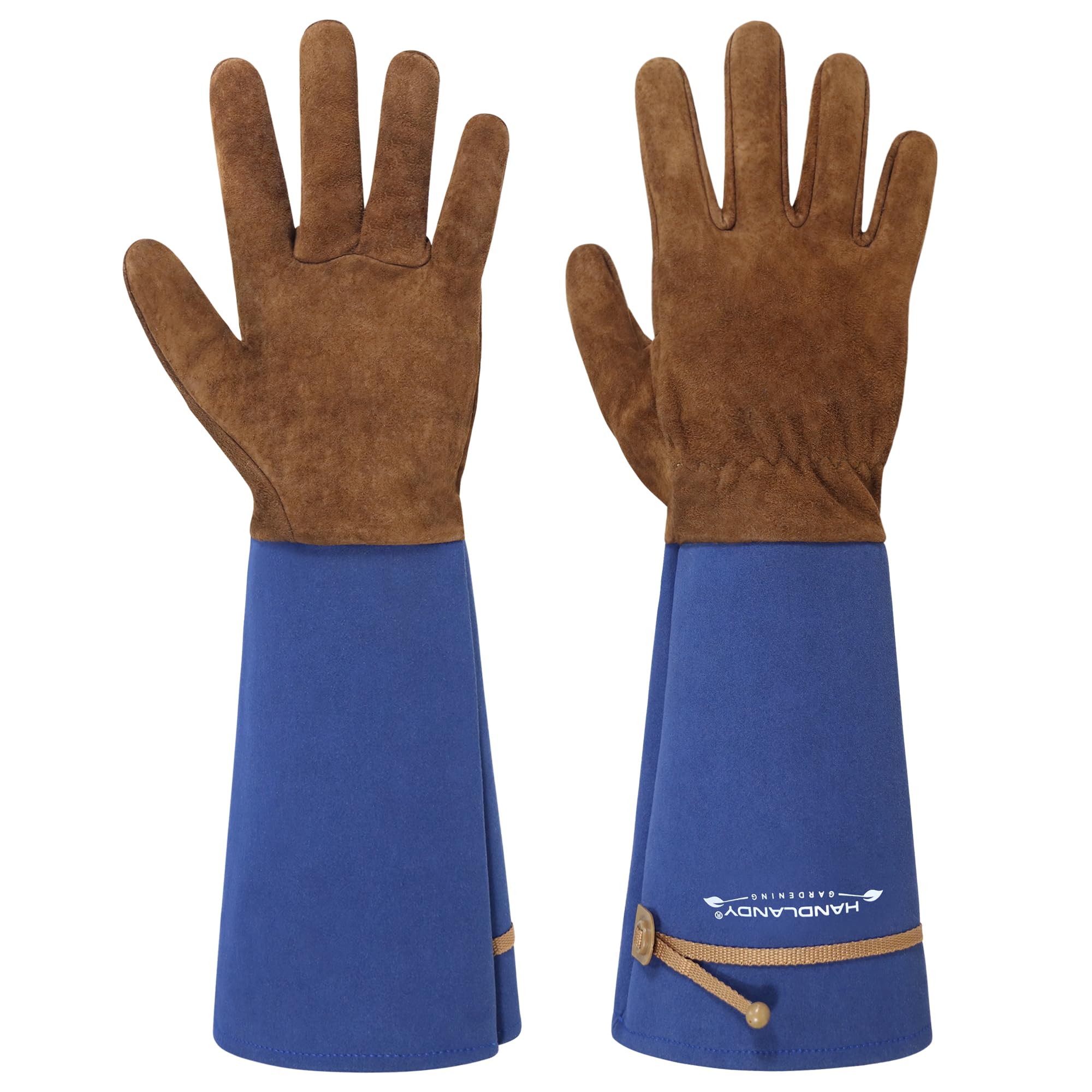 HANDLANDY HLDD Rose Pruning Gloves for Women & Men, Long Thorn Proof Leather Gardening Gloves with Forearm Protection, Garden Work Gauntlet โ image 1