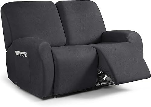 Miniatura 48 de Fundas para sillas reclinables con aspecto de cuero, funda elástica de 4 piezas, funda suave para silla reclinable, protector de muebles lavable